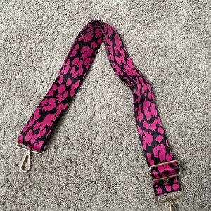 Authentic Pom Pom London Pink Leopard Print strap